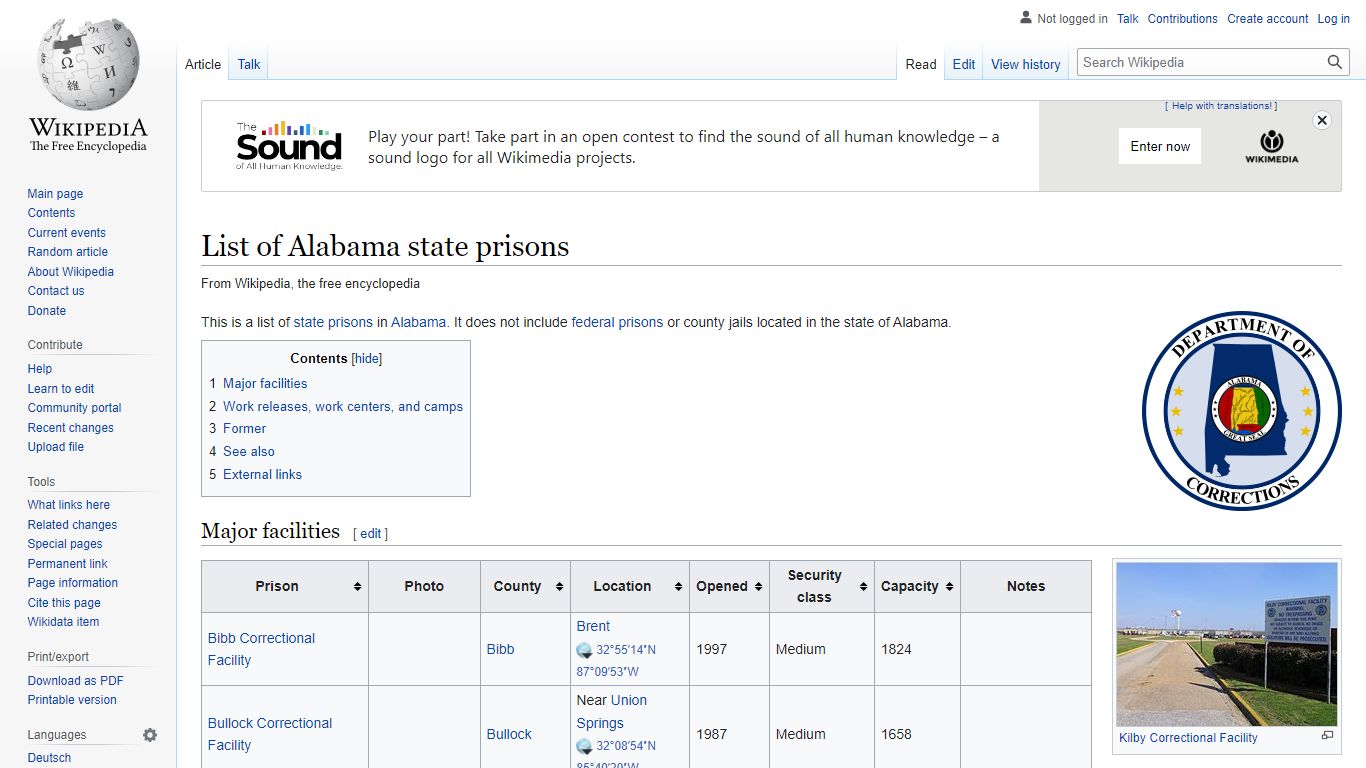 List of Alabama state prisons - Wikipedia